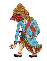 Bagaspati wayang puppet, indonesian shadow puppet show, illustration style. vector