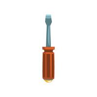 Screwdriver with Red Handle, Repair Tool Instrument Illustration vector