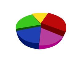 Multicolored circle chart stand. vector