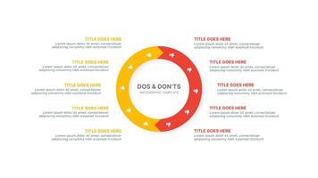Dos and Donts Comparison Modern Infographic Design Template vector