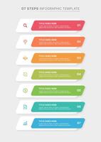 Weekly Planner Organizer Infographic Template Design with 7 Options vector