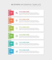 Modern Infographic Design Template with Six Options vector