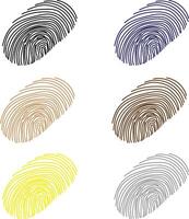 Fingerprint Line Icons Editable Stroke vector