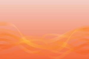 Orange color gradient wave abstract background . vector