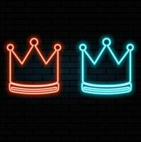 Hyperrealistic animated Neon Crown in trendy stylish colors. Futuristic technology.orange vector