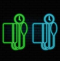 Blood pressure neon icon. Elements of Blood donation set. Simple icon for websites, web design, mobile app, info graphics vector