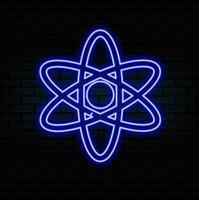 atoms outline icon. Elements of Education in neon style icons. Simple icon for websites, web design, mobile app, info graphics vector