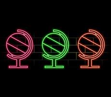 Globe neon icon, great design for any purposes. illustration vector