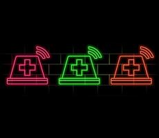 Pain effect icon on a black background for overlay. Red circular pulsation as a symbol of an alarm is a design element. illustration vector