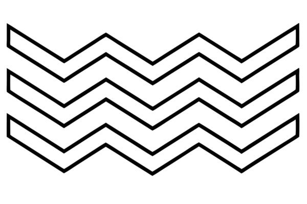 A black and white chevron pattern