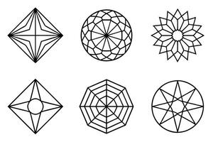 Geometric Line Art Illustration Blending Classic and Contemporary Styles vector