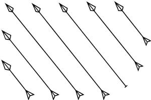 Hand drawn arrows line art figures for innovative design solutions vector