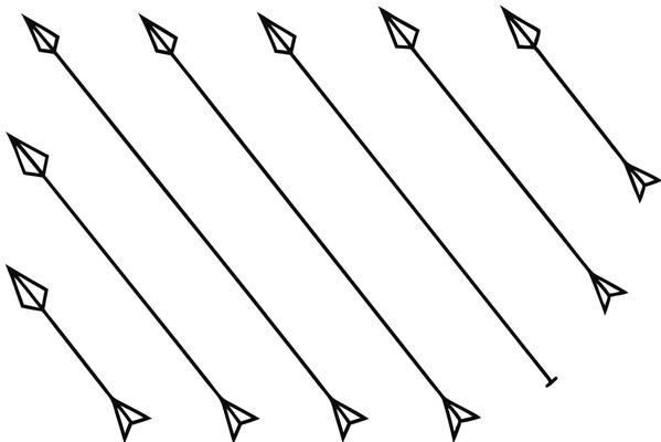Hand drawn arrows line art figures for innovative design solutions