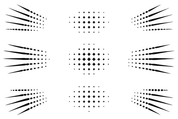 Halftone Dotted Line Art Illustration with Detailed Botanical Elements