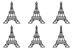 Eiffel Tower Line Art Illustration Timeless Paris Landmark Artistic Rendering vector