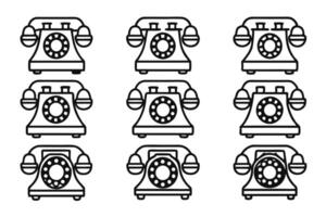 Old telephone line art portrayal emphasizing old-fashioned phone lines vector