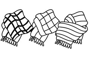 Blanket line art style clean and minimal for artistic interiors vector