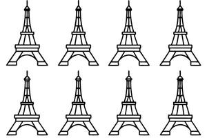 Eiffel Tower Line Art Illustration Parisian Landmark with Modern Artistry Touch vector