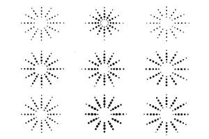 Halftone Dotted Line Art Illustration with Intricate Nature Themes vector