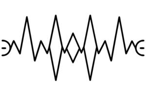 Sound waves line art visualizing acoustic patterns in abstract style vector