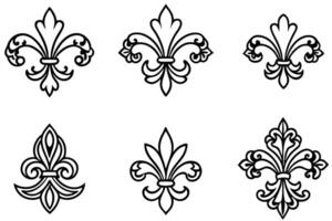 Damask line art exquisite patterns for high-class decorative projects vector