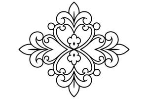 Damask line art charming patterns for a touch of elegance vector