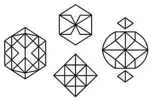 Geometric Line Art Illustration with Refined and Detailed Imagery vector