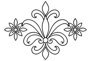 Damask line art elegant patterns for sophisticated interior design vector