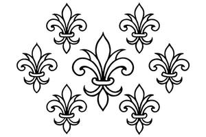 Damask line art stylish designs enhancing contemporary interior spaces vector