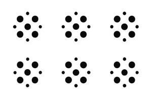 Polka dots line art graphics with sophisticated geometric shapes vector