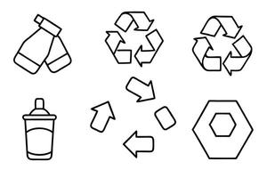 Recycle and Repeat Line Art Ideas for Innovative Artworks vector