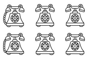 Old telephone line art design capturing vintage charm and style vector
