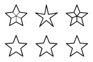 Stars line art featuring intricate celestial themes and designs vector