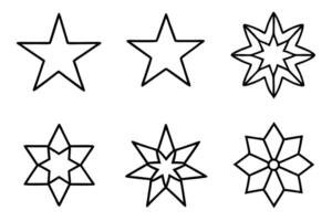 Stars line art for unique astronomical designs and illustrations vector