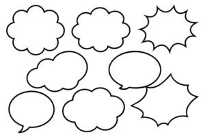 Speech bubble line art adaptable for various graphic projects vector