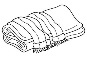 Blanket line art illustration modern trends in home design today vector