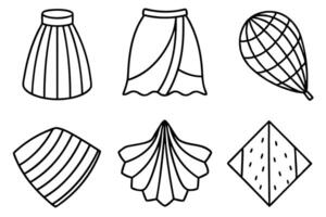 Fabric line art illustration explores elegant abstract textile pattern themes vector