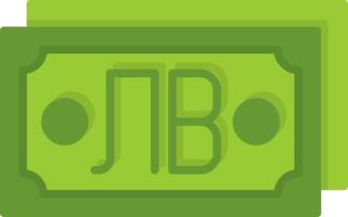 Bulgarian Lev Note Flat Style Icon Design vector