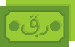 Qatari Riyal Note Flat Style Icon Design vector