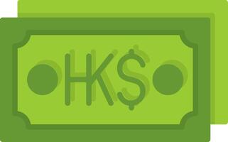 Hong Kong Dollar Note Flat Style Icon Design vector