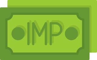 Isle of Man Pound Note Flat Style Icon Design vector