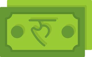 Nepalese Rupee Note Flat Style Icon Design vector