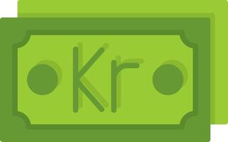 Swedish Krona Note Flat Style Icon Design vector