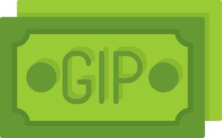Gibraltar Pound Note Flat Style Icon Design vector