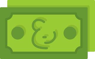 Omani Rial Note Flat Style Icon Design vector