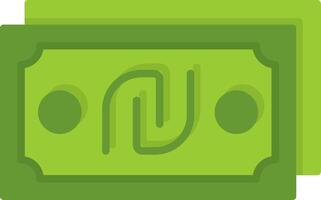 Israeli Shekel Note Flat Style Icon Design vector