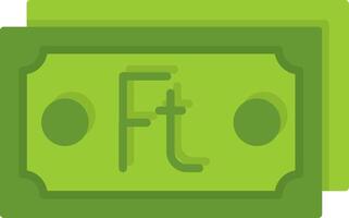 Hungarian Forint Note Flat Style Icon Design vector