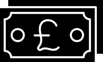 British Pound Sterling Note Flat Style Icon Design vector