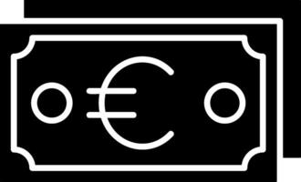 Euro Note Flat Style Icon Design vector
