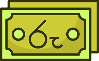 Sri Lankan Rupee Note Filled Style Icon Design vector